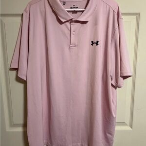 Under Armour Men's XXL Light Pink Polo Shirt